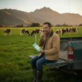 Load image into Gallery viewer, A man sitting on a tailgate eating his favorite dark milk chocolate bar