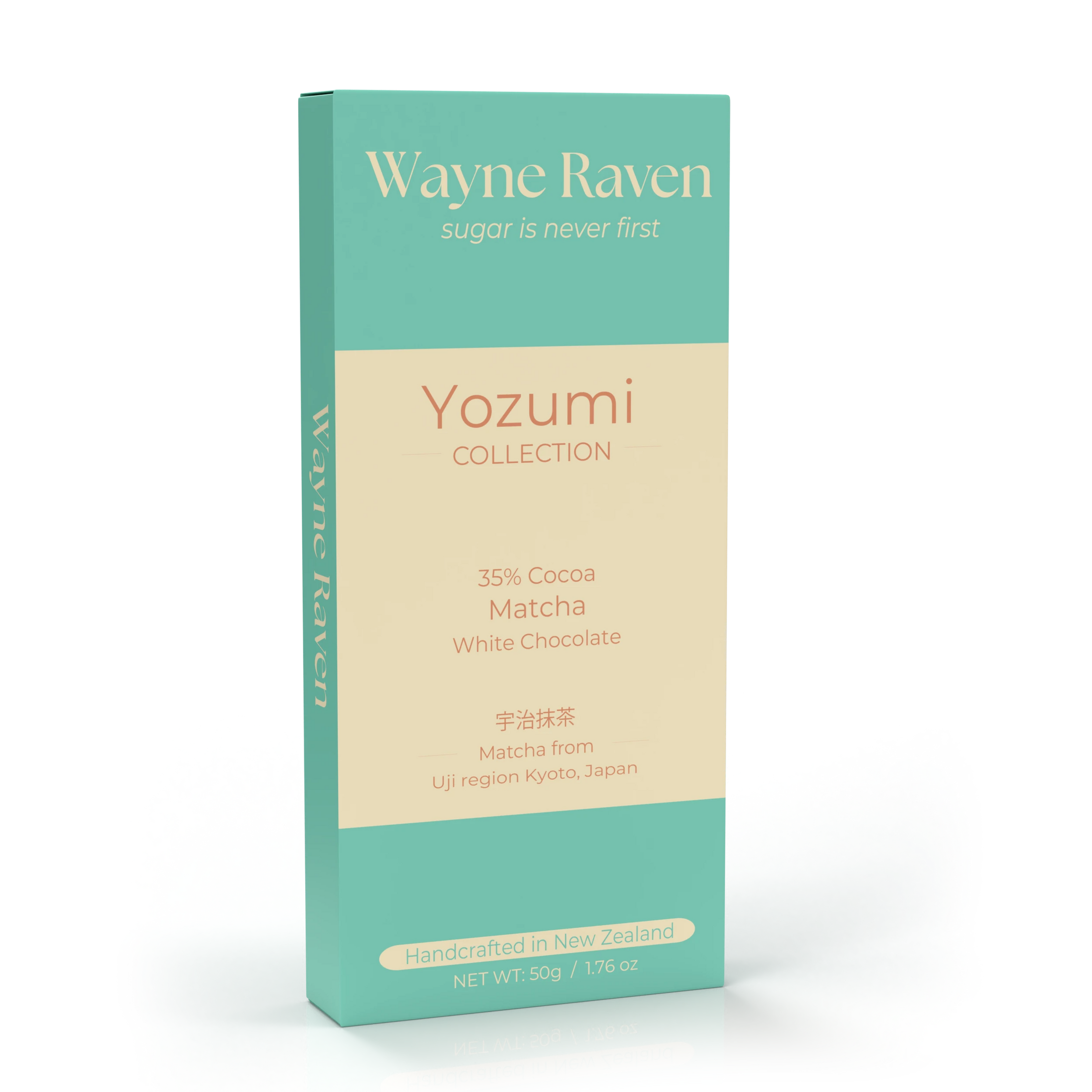Wayne Raven matcha chocolate bar in the Yozumi collection