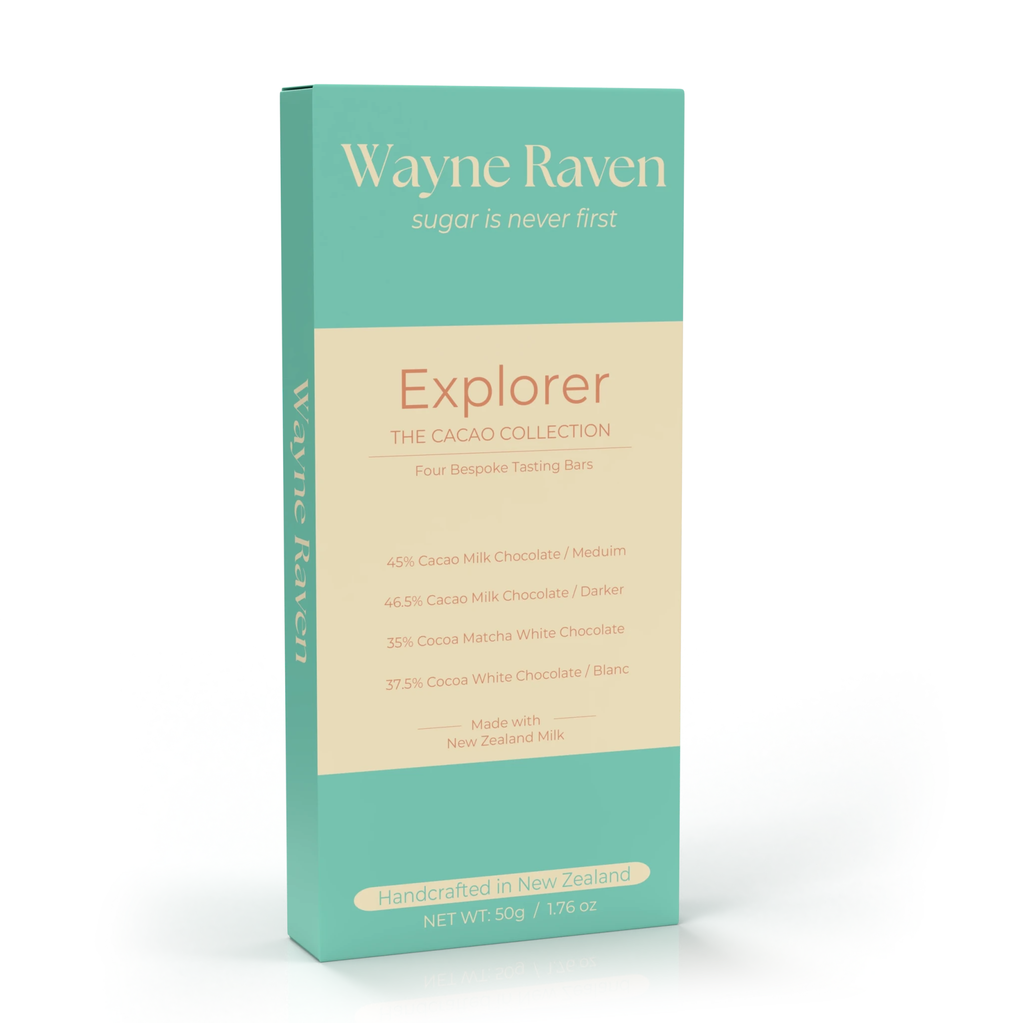 Explorer Mini Chocolate bars four flavours by Wayne Raven